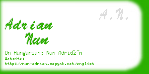 adrian nun business card